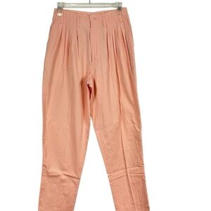 Vintage 1980’s Genera Peach Pleated Front Pants Size 9